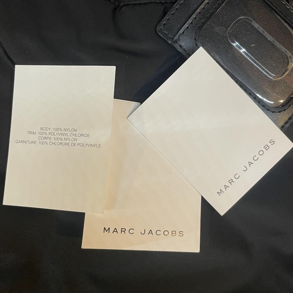 Marc Jacobs Nylon Backpack Black Gold Hardware M0012907 001 Logo Top Zip - Picture 12 of 16